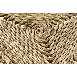 TAPIS MANDALA 150X150X1 ETOILE NATUREL F