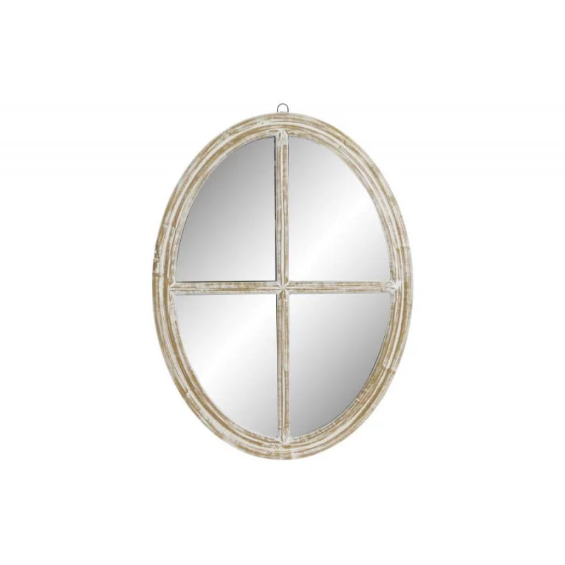 MIROIR FENETRE BLANC EN MANGUIER 45X2X60