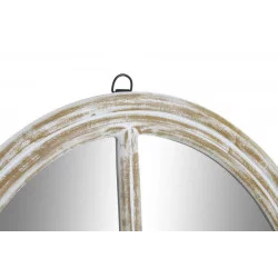 MIROIR FENETRE BLANC EN MANGUIER 45X2X60