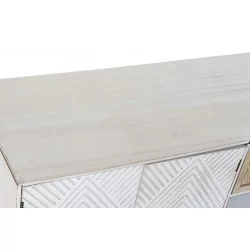MEUBLE TV GRAVE BORD DE MER BOIS 120X40X