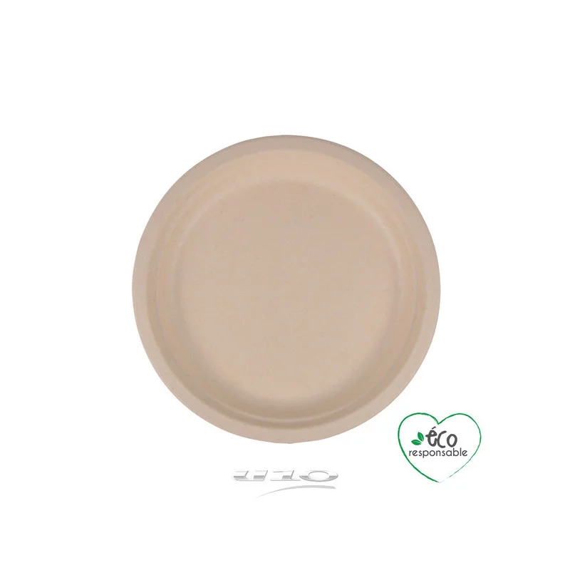 ASSIETTES RONDES X12 CANNE A SUCRE D18CM
