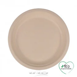 ASSIETTES RONDES X12 CANNE A SUCRE D22CM