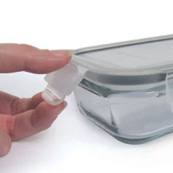 PLAT EN VERRE FOUR AVEC COUV HERMETIQUE