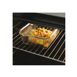 PLAT EN VERRE FOUR AVEC COUV HERMETIQUE