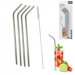 PAILLE EN INOX X4 AVEC GOUPILLON