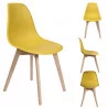 CHAISE SCANDINAVE COQUE MOUTARDE