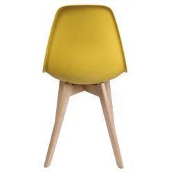 CHAISE SCANDINAVE COQUE MOUTARDE