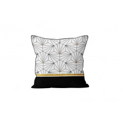 COUSSIN 40X40CM OSIRIS GRAPHIQUE NOIR BL