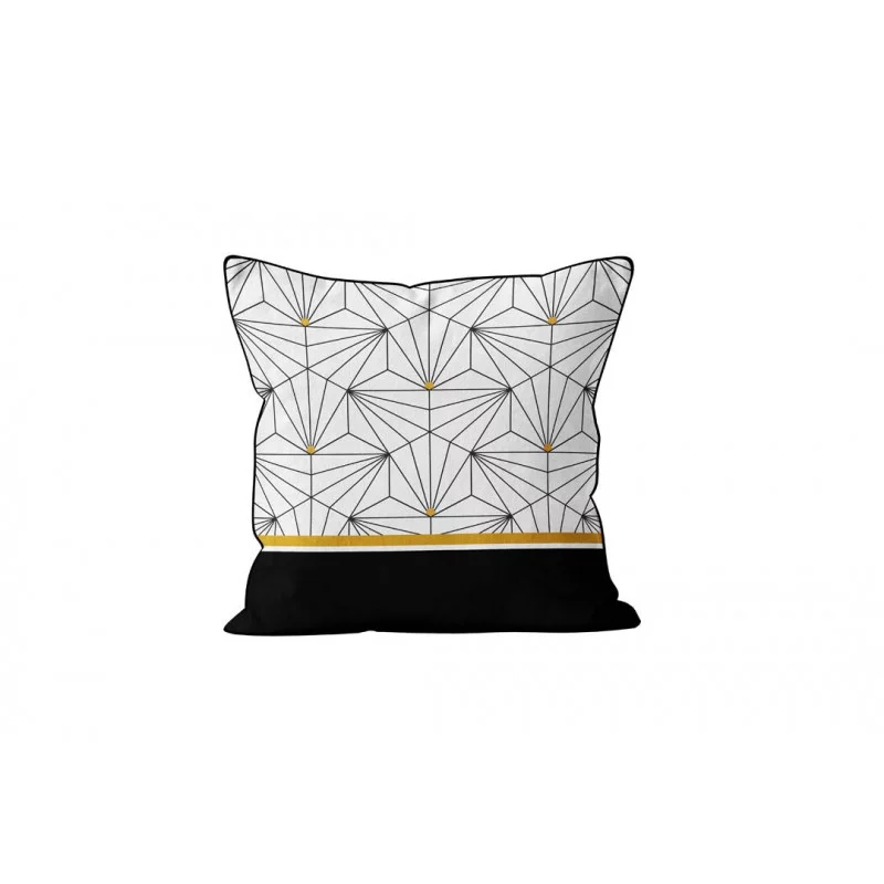 COUSSIN 40X40CM OSIRIS GRAPHIQUE NOIR BL