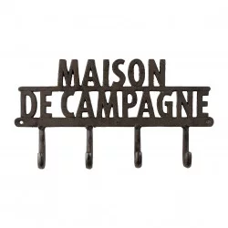 PATÈRE MAISON DE CAMPAGNE AVEC 4 CROCHETS