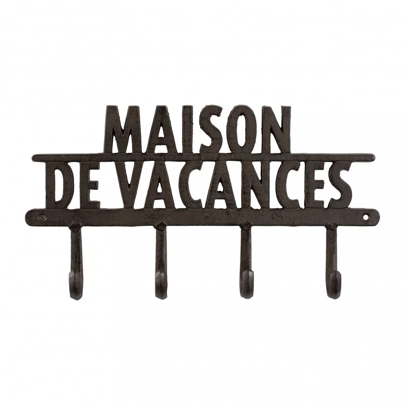 PATÈRE MAISON DE VACANCES AVEC 4 CROCHETS