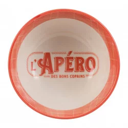BOL GASTON ROUGE 30CL-D11.5XH6.5CM PORCE