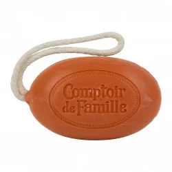 SAVON AVEC CORDE DE COULEUR ROUILLE, SENTEUR FORÊT DE CÈDRE