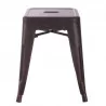 TABOURET NOIR-OR METAL DALLAS 38,70 X 38