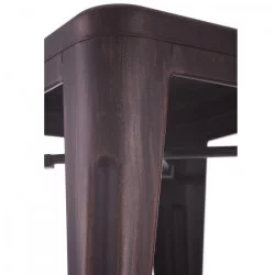 TABOURET NOIR-OR METAL DALLAS 38,70 X 38