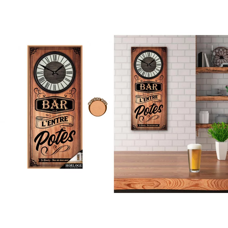 HORLOGE RECT. BAR L ENTRE POTES