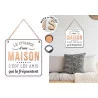 PLAQUE BOIS CHARME MAISON 20X20CMS