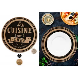 SET DE TABLE ROND CUISINE CHEF