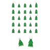 STICKERS PAILLETES SAPINS AVEC POMPONS E