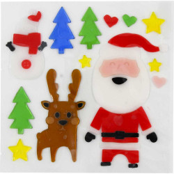 DECO DE NOEL EN GEL VITROSTATIQUE, MOTIF