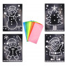 FEUILLE CARTONNEE A4 NOEL X 4PCS ET PLAN