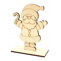 PERE NOEL EN BOIS A POSER, 11,2 X 15,5 X
