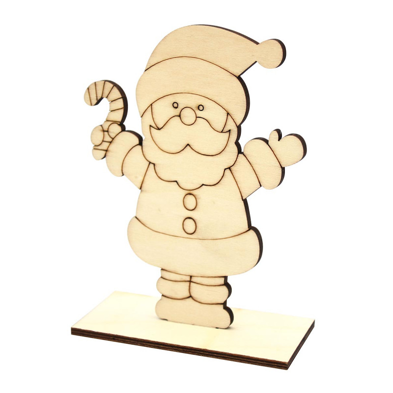 PERE NOEL EN BOIS A POSER, 11,2 X 15,5 X