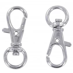 4 PORTE-CLEFS MOUSQUETON 3,2 CM AXE PIVO
