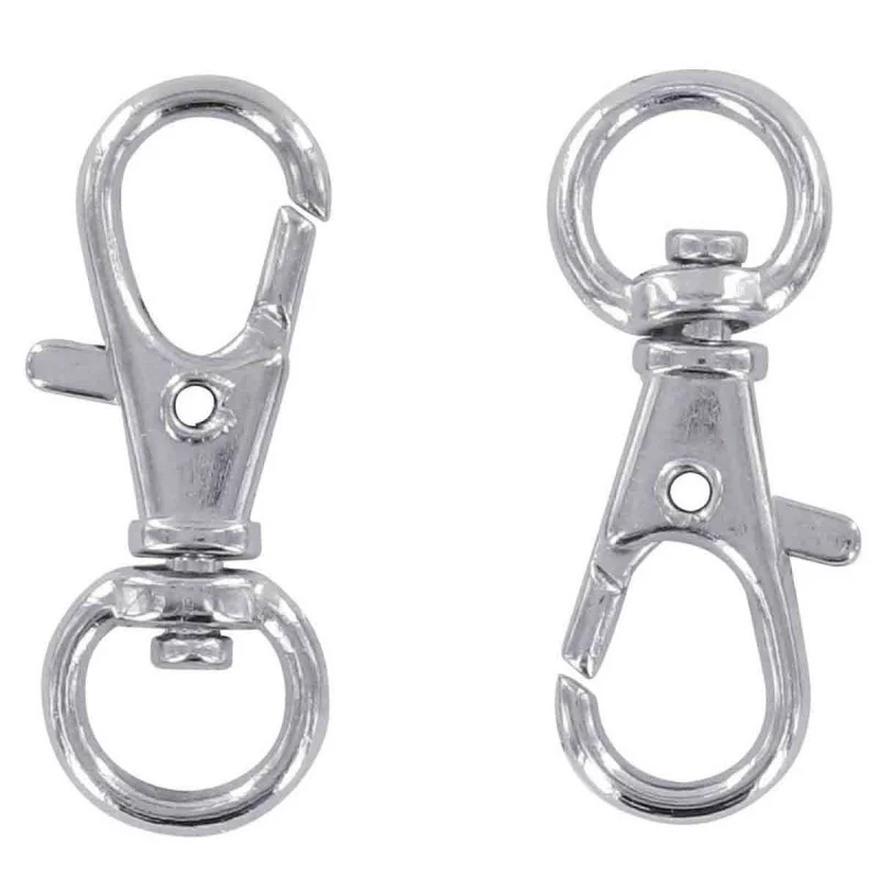 4 PORTE-CLEFS MOUSQUETON 3,2 CM AXE PIVO