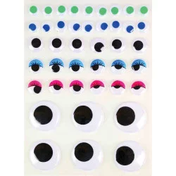 YEUX MOBILES ADHESIFS COULEURS 1,5 A 4 C