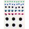 YEUX MOBILES ADHESIFS COULEURS 1,5 A 4 C