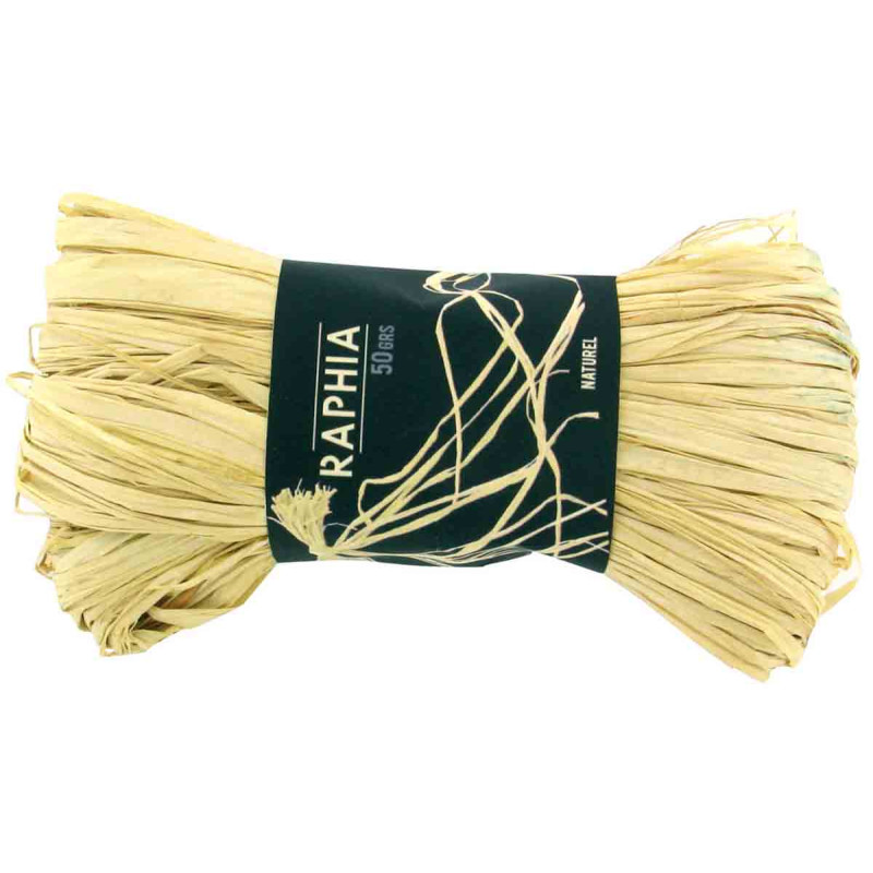 Pelote Raphia Naturel 50 Grs