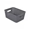 PANIÈRE TRESSÉE 9L 30x23xH13cm GRIS
