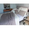 COUVRE LIT PALAZZO TAUPE 240X260 + 2 TAI