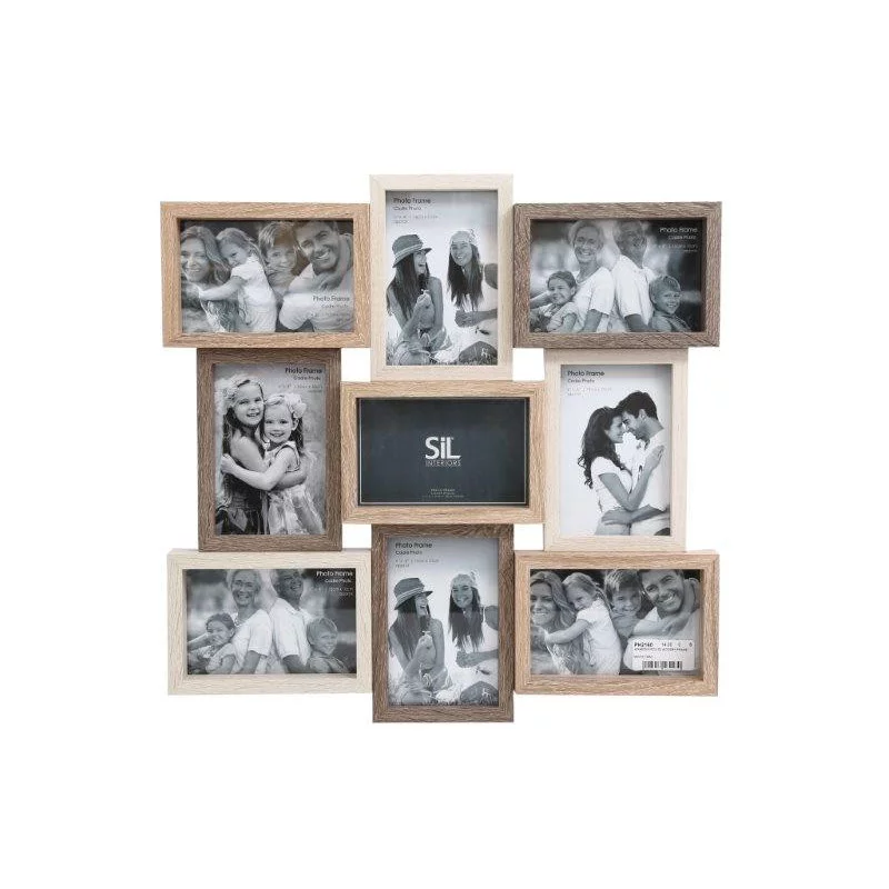 PELE MELE 9PCS BOIS 3D 45X46CM