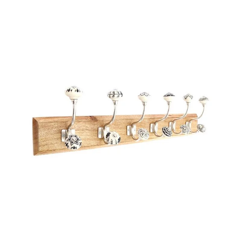 PATERE 12 TETES NOIR/BLANC 69CM PATERE 12 TETES NOIR/BLANC 69CM