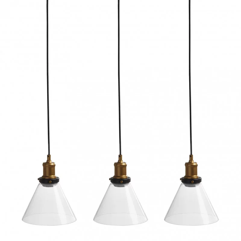 SUSPENSION METAL VERRE YORK 3 CORDES ET