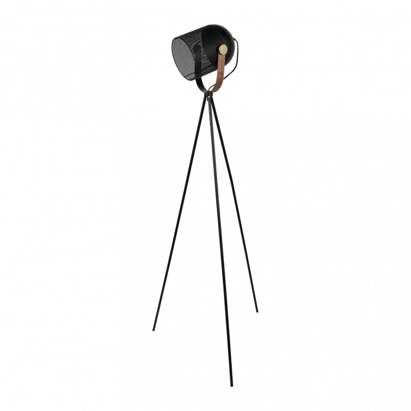 LAMPADAIRE SPOT TREPIED METAL NOIR