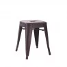 TABOURET NOIR-OR METAL DALLAS 38,70 X 38