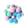 POMPONS ASSORTIS PASTEL DE 1 A 2,2 CM X