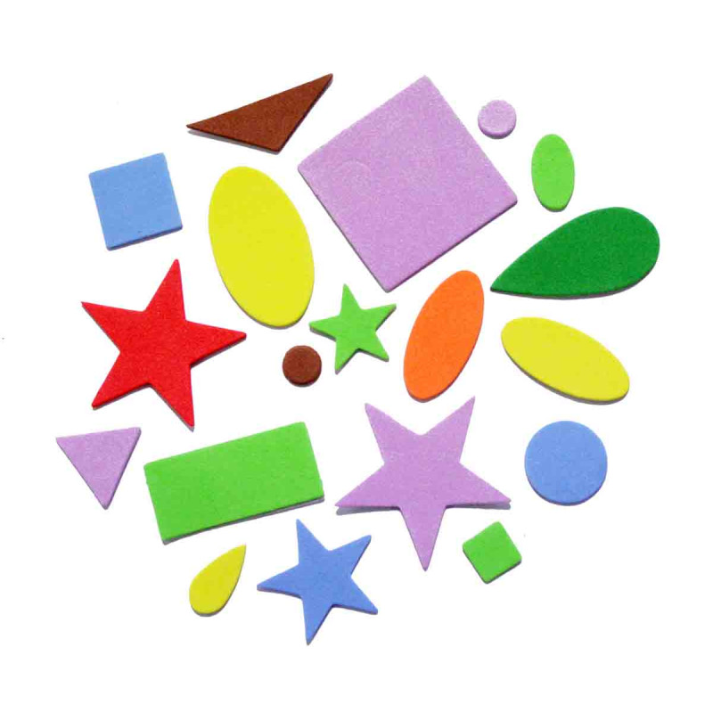 STICKERS GEOMETRIQUES MOUSSE 2,5 A 5 CM