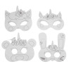 MASQUES EN CARTE FORTE LICORNE 18X17CM E