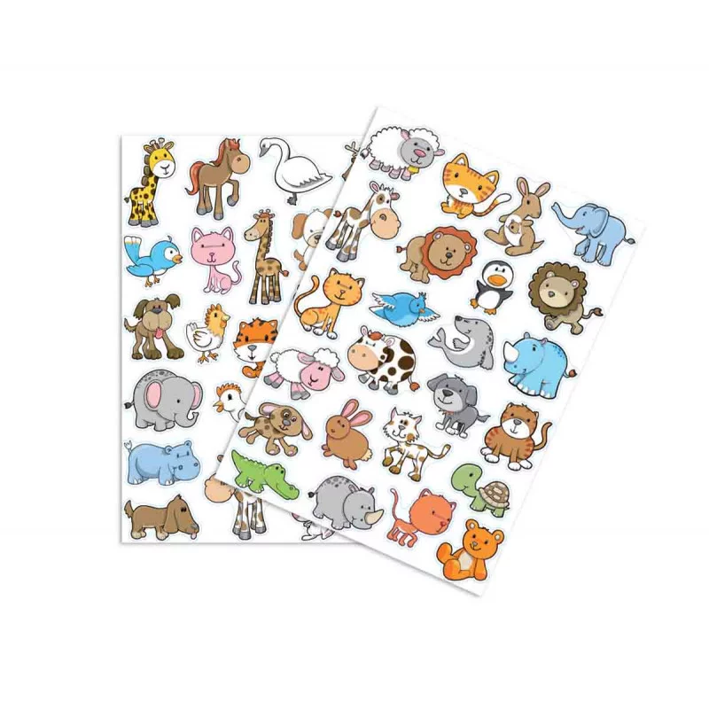 GOMMETTES ANIMAUX RIGOLOS 2 DE 1,5 A 5 C