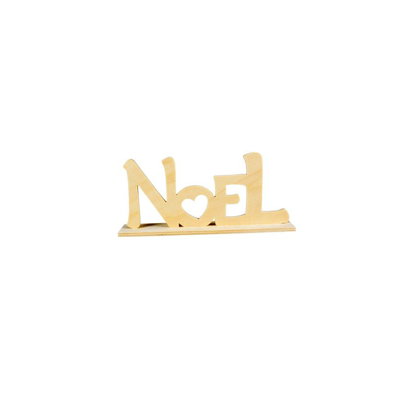 MOT NOEL BOIS À POSER 20x9x4 cm