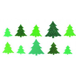STICKERS SAPIN CAOUTCHOUC MOUSSE PAILLET