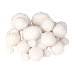 POMPONS BLANCS DE 1,5 A 4 CM X 72 PCS