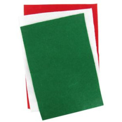 FEUILLES FEUTRINE NOEL 30 X 20 CM X 6 PC