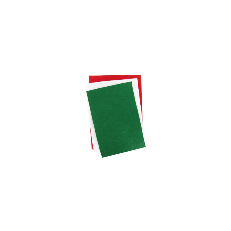 FEUILLES FEUTRINE NOEL 30 X 20 CM X 6 PC