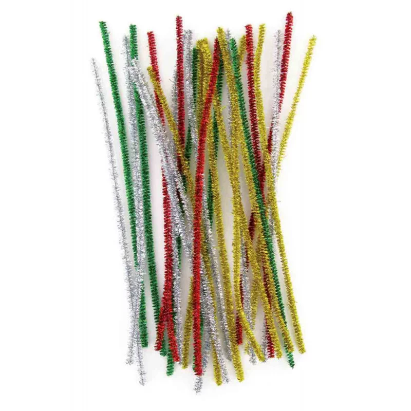 CHENILLES ASSORTIES METALLISEES 30 X 0,5