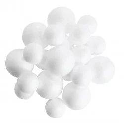 BOULES POLYSTYRENE 5 ET 7 CM X 40 PCS